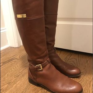 Brown Leather Coach Riding Boots